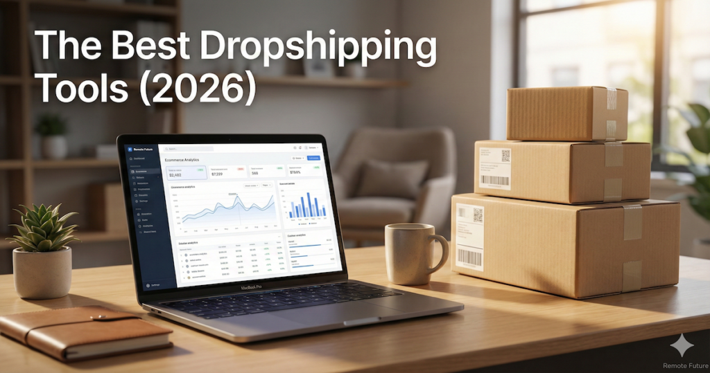 best dropshipping tools 2026 ecommerce workspace image