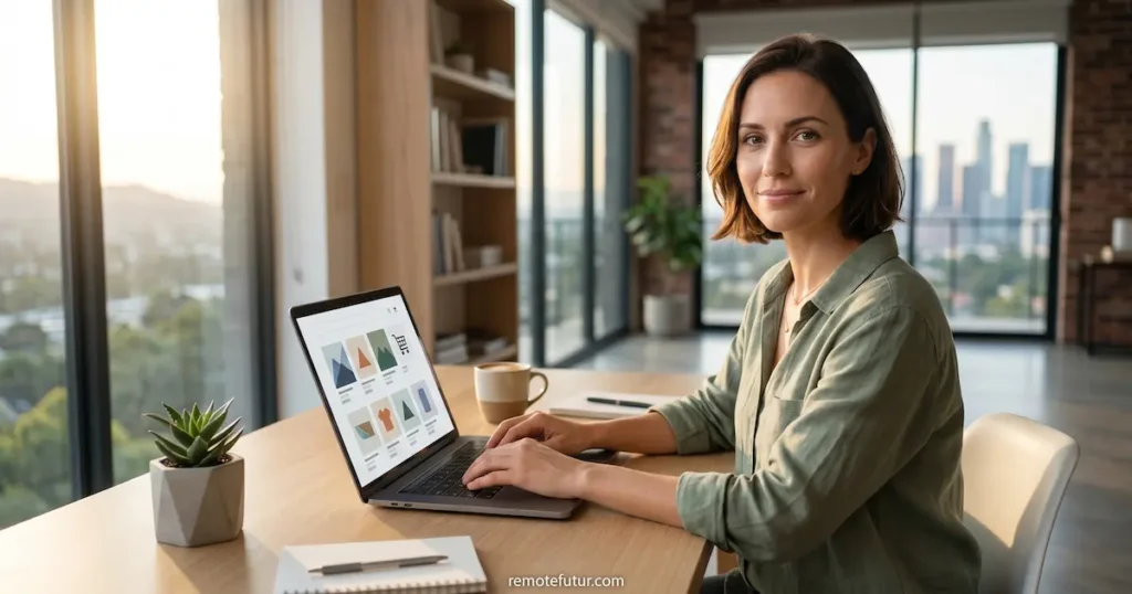 Person learning how to start an online store from scratch on a laptop using a modern e-commerce platform