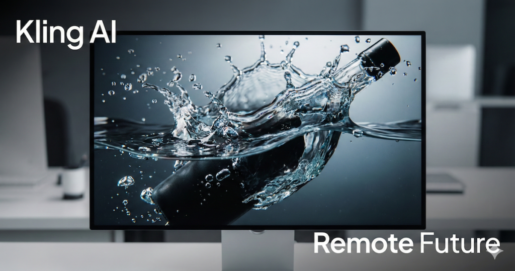 Ultra-realistic water splash rendered by Kling AI O1 model, demonstrating advanced visual realism in AI-generated video.