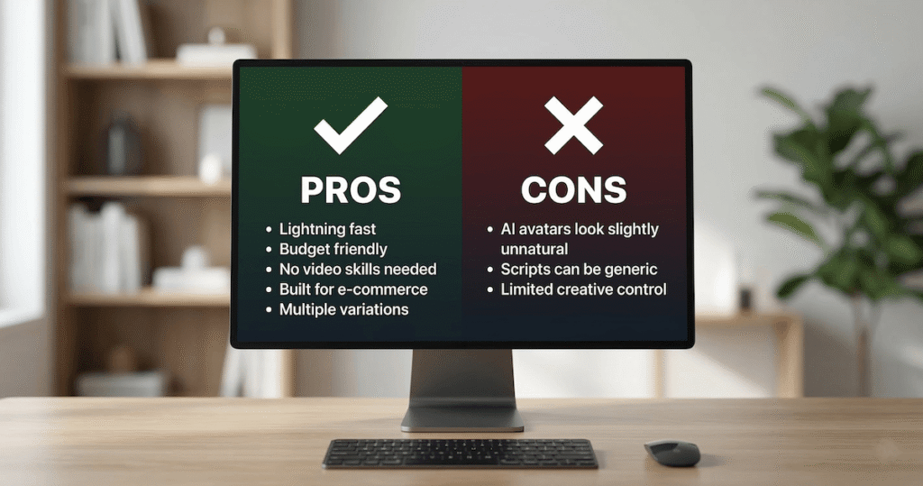 Pros and cons of using Creatify AI to make TikTok AI UGC ads
