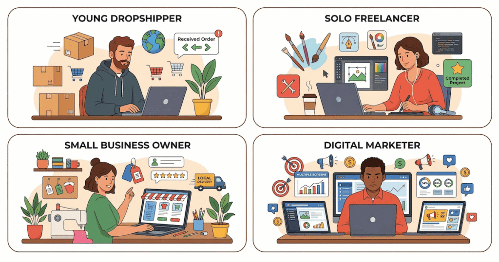 Types of online entrepreneurs who should be running TikTok AI UGC ads with Creatify AI